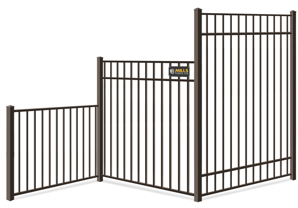 Aluminum fence height options Columbus Ohio