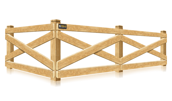 Crossbuck decorative farm fence in the Columbus Ohio area.