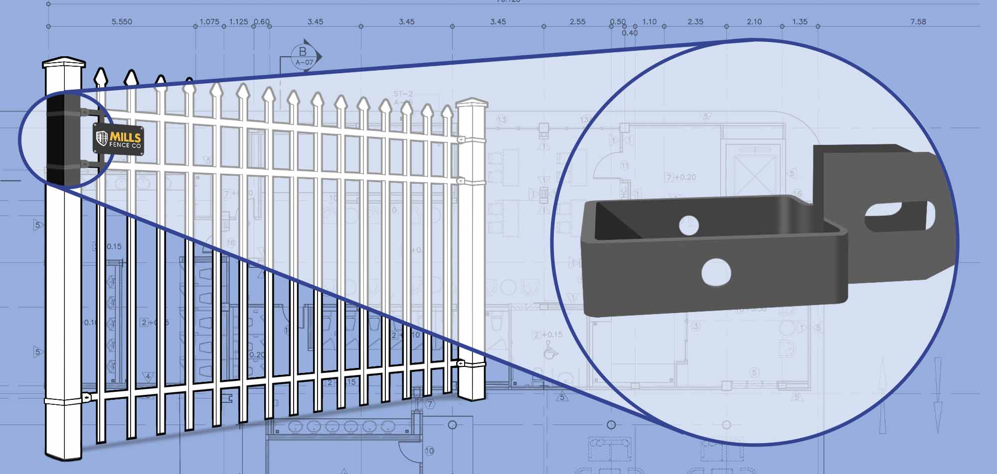 Columbus Ohio Ornamental Steel fence Brackets installation company