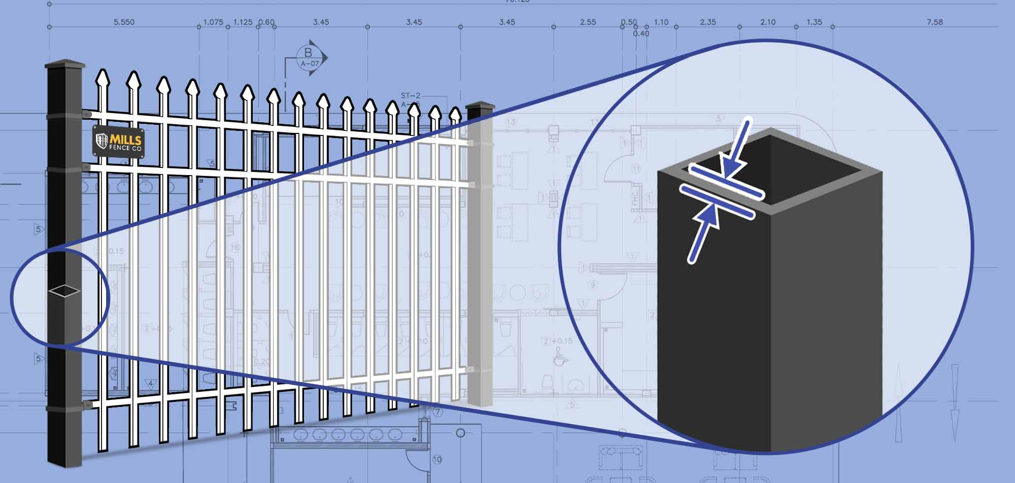 Columbus Ohio Ornamental Steel fence Posts installation company