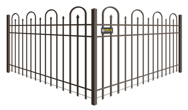 Looped Picket aluminum fence company in Columbus Ohio