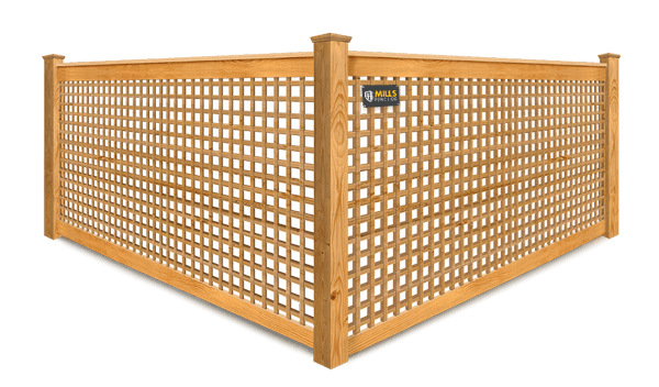 Decorative Lattice wood fence company in Columbus Ohio