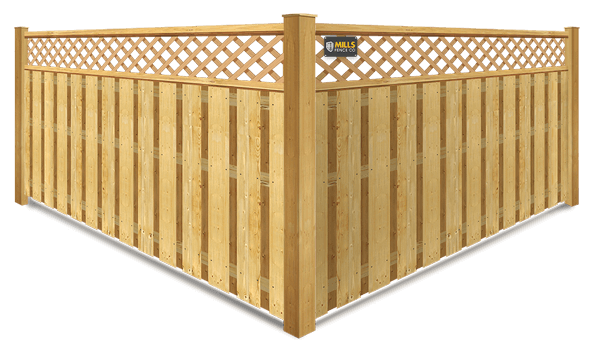 Lattice Top wood fence company in Columbus Ohio