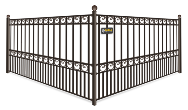 Ornate With Rings wrought iron fence company in Columbus Ohio