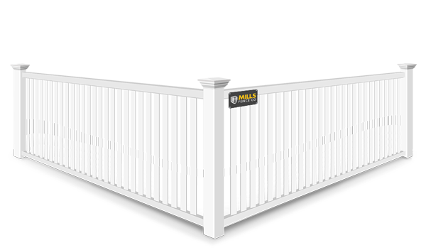 2 Rail Closed Picket vinyl fence contractor in Columbus Ohio