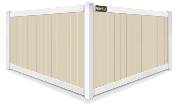 2 Tone Full Privacy vinyl fence contractor in Columbus Ohio