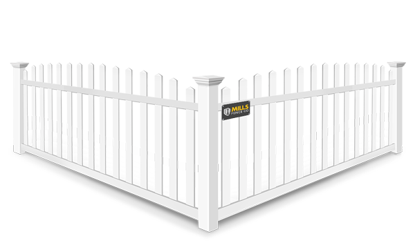 Arched picket vinyl fence contractor in Columbus Ohio