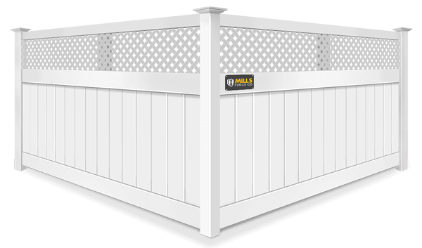 Decorative Lattice Top vinyl fence contractor in Columbus Ohio